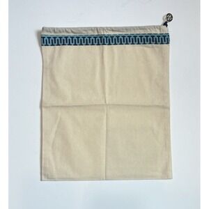 Tory Burch Logo Charm Drawstring Canvas Muslin Dust Bag‎ Shoe Belt 12"x15"